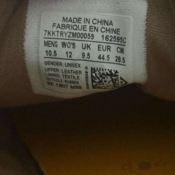 CONVERSE JACK PURCELL LOW TOP LEATHER SNEAKERS  tan color size 10.5 men’s - Picture 8 of 9